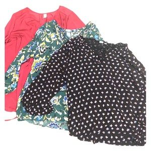 Flowy Maternity Tops - bundle of 3 - Gap/Old Navy